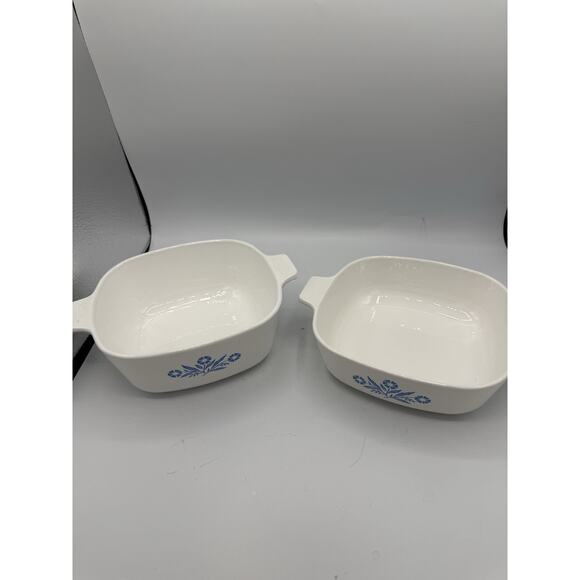 Corning Ware Blue Cornflower 1 Qt And 1 1/2qt Set Of 2 No Lids - Picture 1 of 16